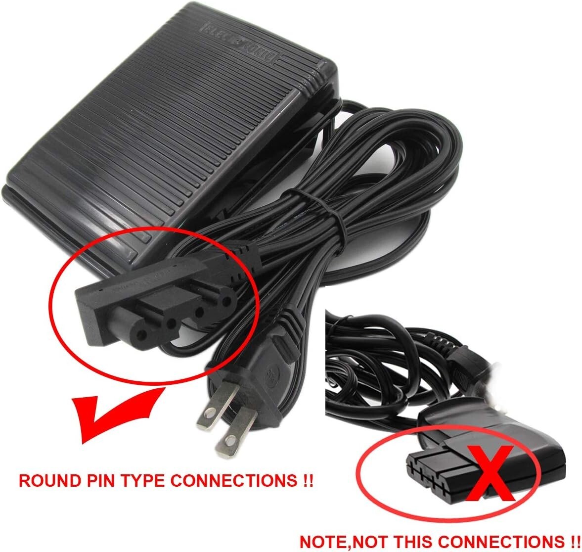 110V AC ROUND PIN TYPE FOOT CONTROL FOR BERNINA 740,750,800,801,801S,830,831,832