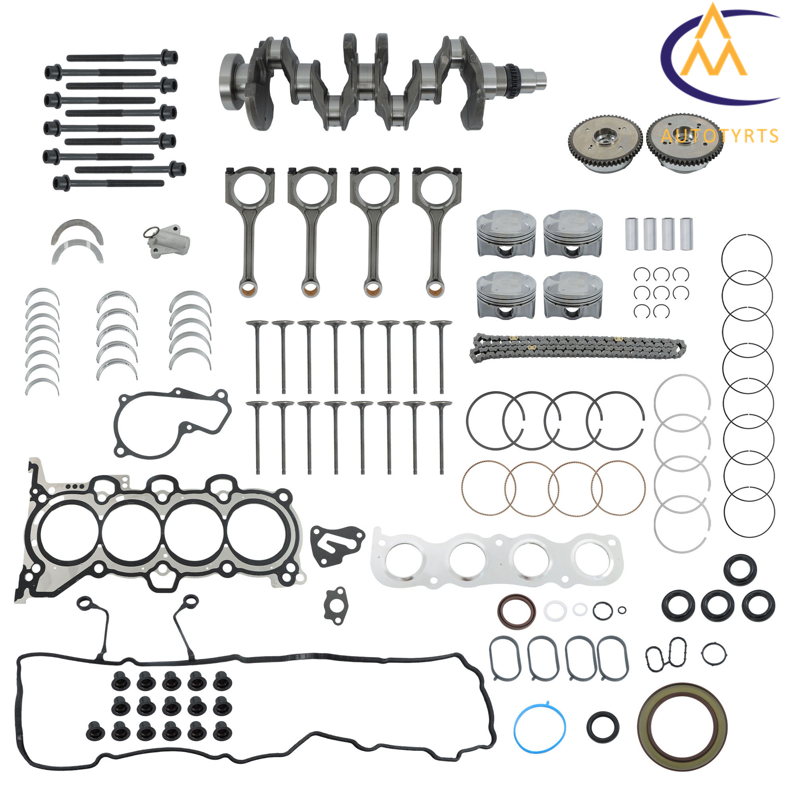 Engine Rebuild Overhaul Kit-Crankshaft/Con Rods For Hyundai 2011-14 Elantra 1.8L