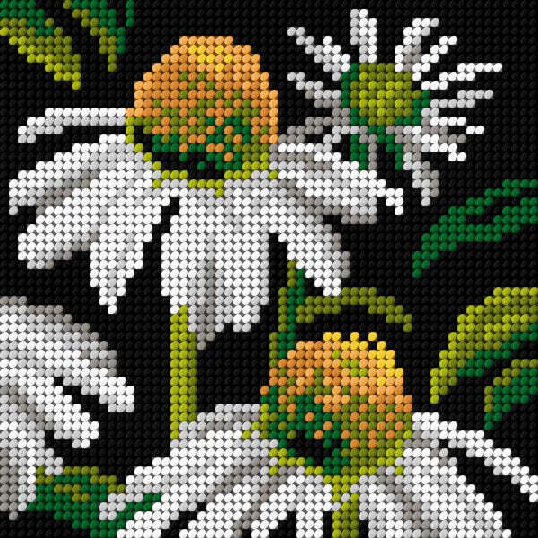 Orchidea Needlepoint canvas for halfstitch without yarn Echinacea