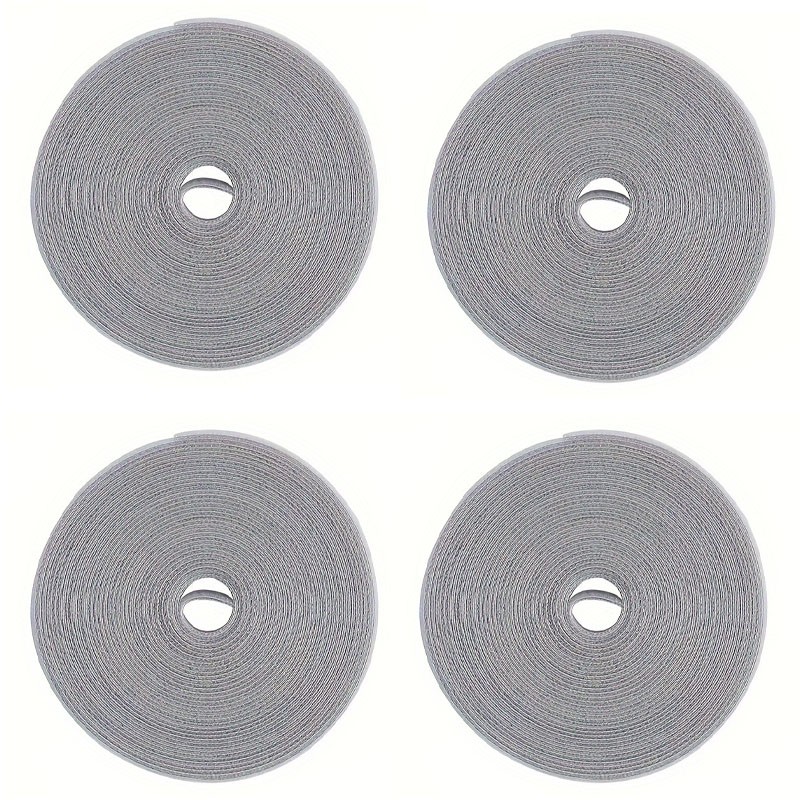 4pcs/40FT Self Adhesive Stick Tape Hook & Loop Sticky Back Strips Fastener Roll