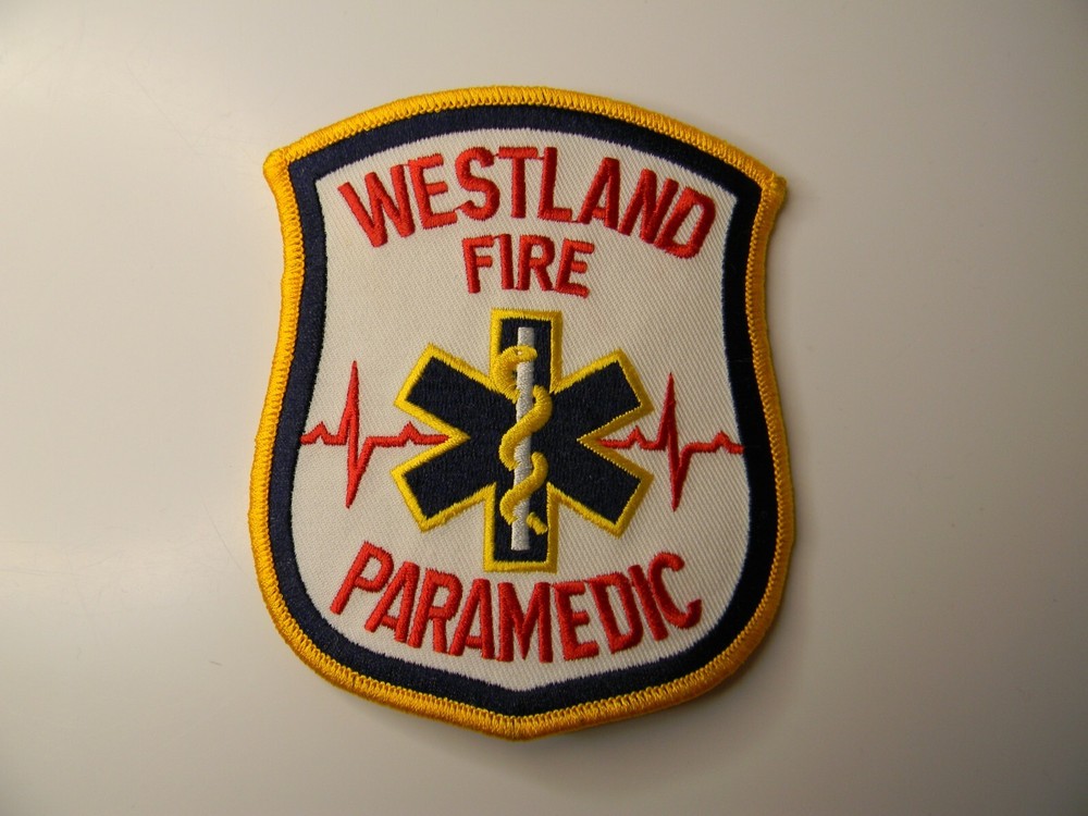 Westland (Michigan) Fire Paramedic Patch 3.75” X 4.25”