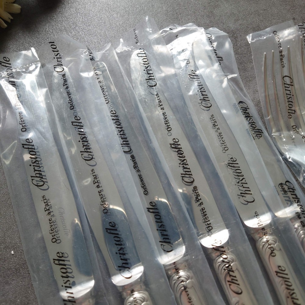 Christofle Marly 18pcs Silverplate Flatware Table Knife Fork Spoon BRAND NEW
