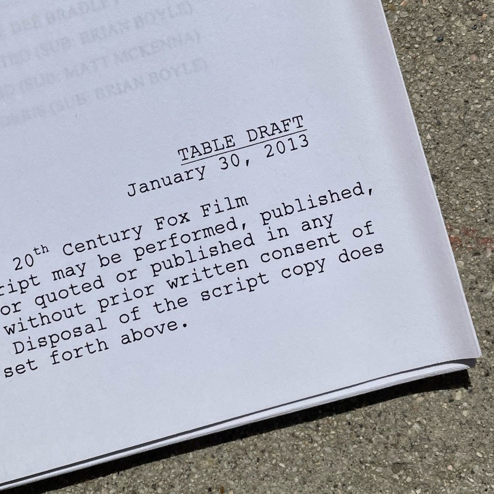 American Dad John Viener 2013 Original Production Used Table Draft Script