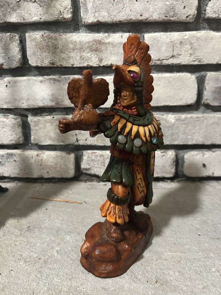 11x7x2 Aztec Warrior Statue