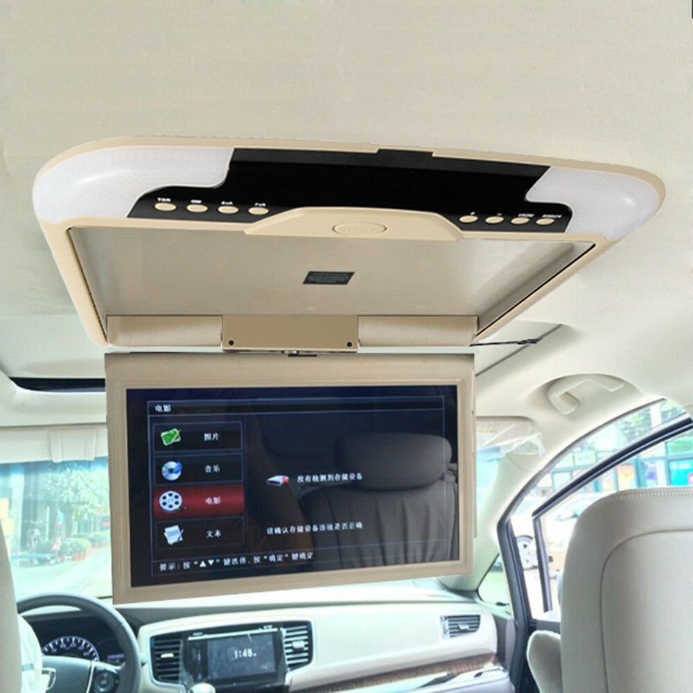 13inch 12V/24V Beige Car Monitor LCD TFT Overhead Flip Down Car Ceiling Screen