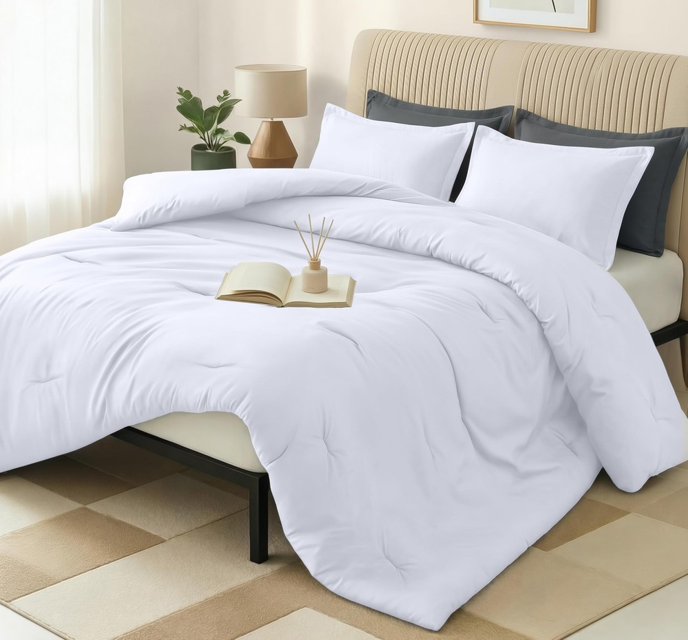 Queen Size Comforter Set with 2 Pillow Shams, Bedding Comforter Sets, Down