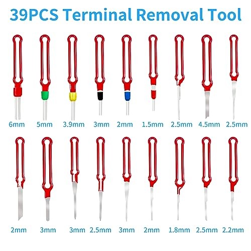 Terminal Removal Tool Kit 39 Pcs, Upgraded Broken Key Extractor Kit, Wire