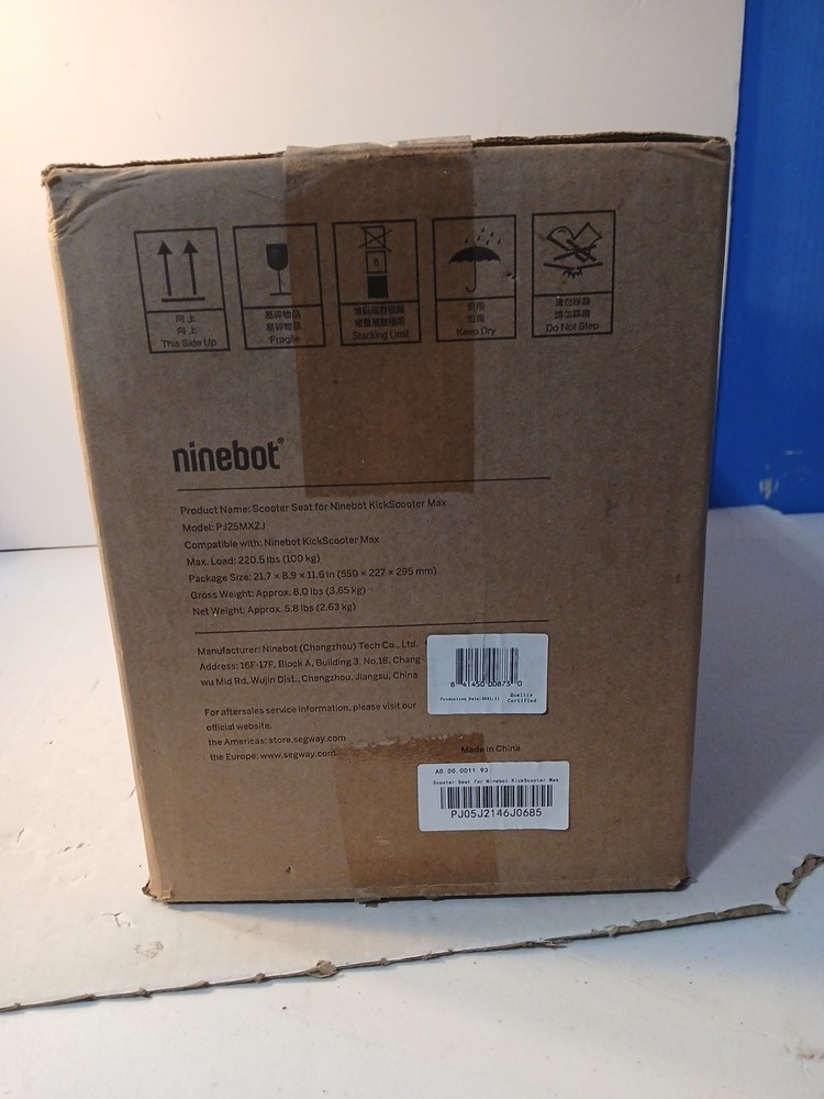 Segway Ninebot Scooter Seat Model NEW Open Box.