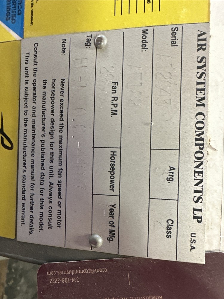 BARRY BLOWER AF182, squirrel cage blower, Large Blower,