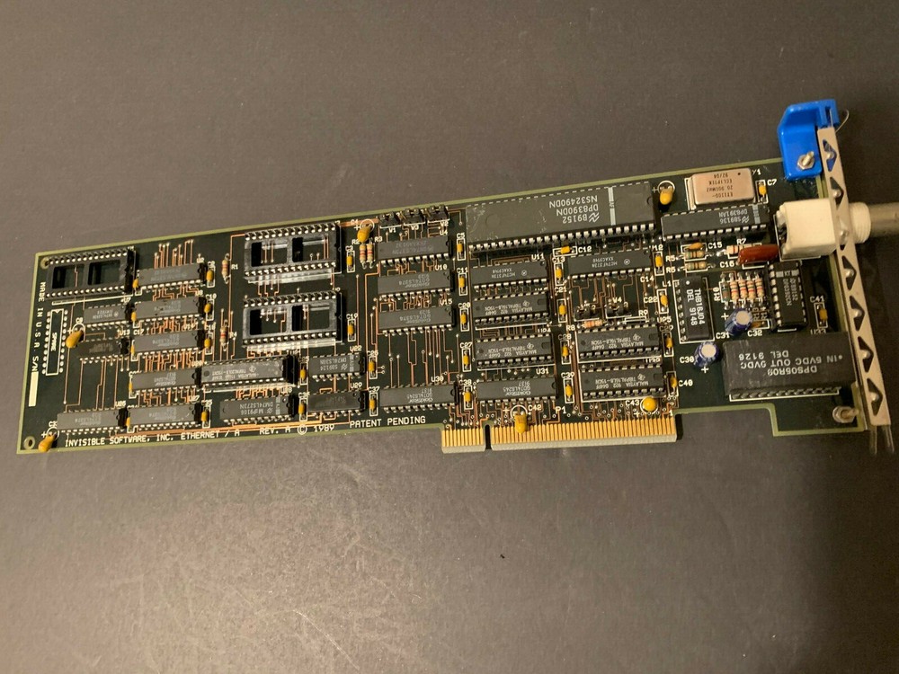 QTY-1 INVISIBLE SOFTWARE IBM ETHERNET CONTROLLER SOME IC'S PRE-OWNED RARE