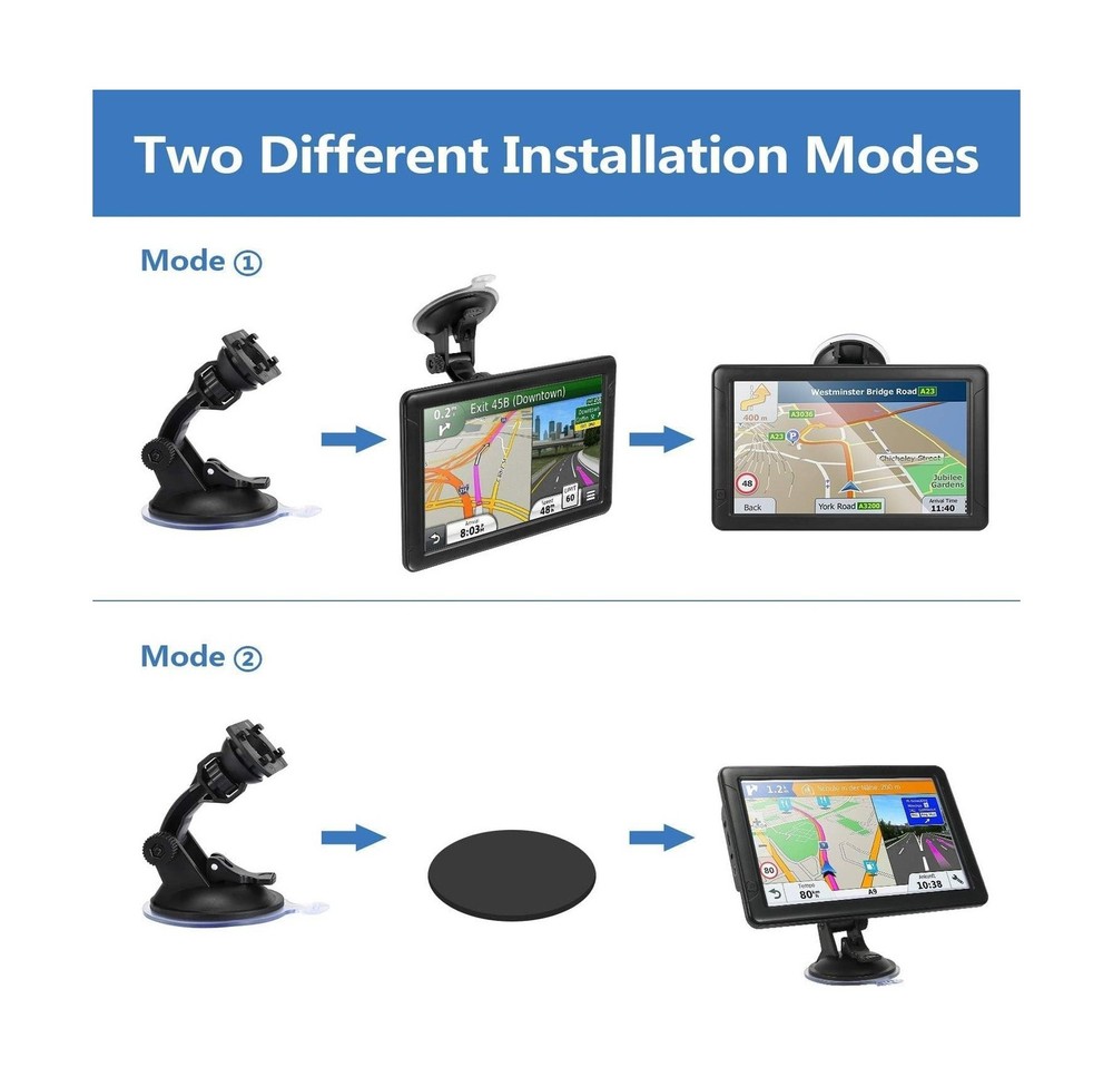 MRSXWPY Trucker GPS 9” 2026 Map Voice Navigation System