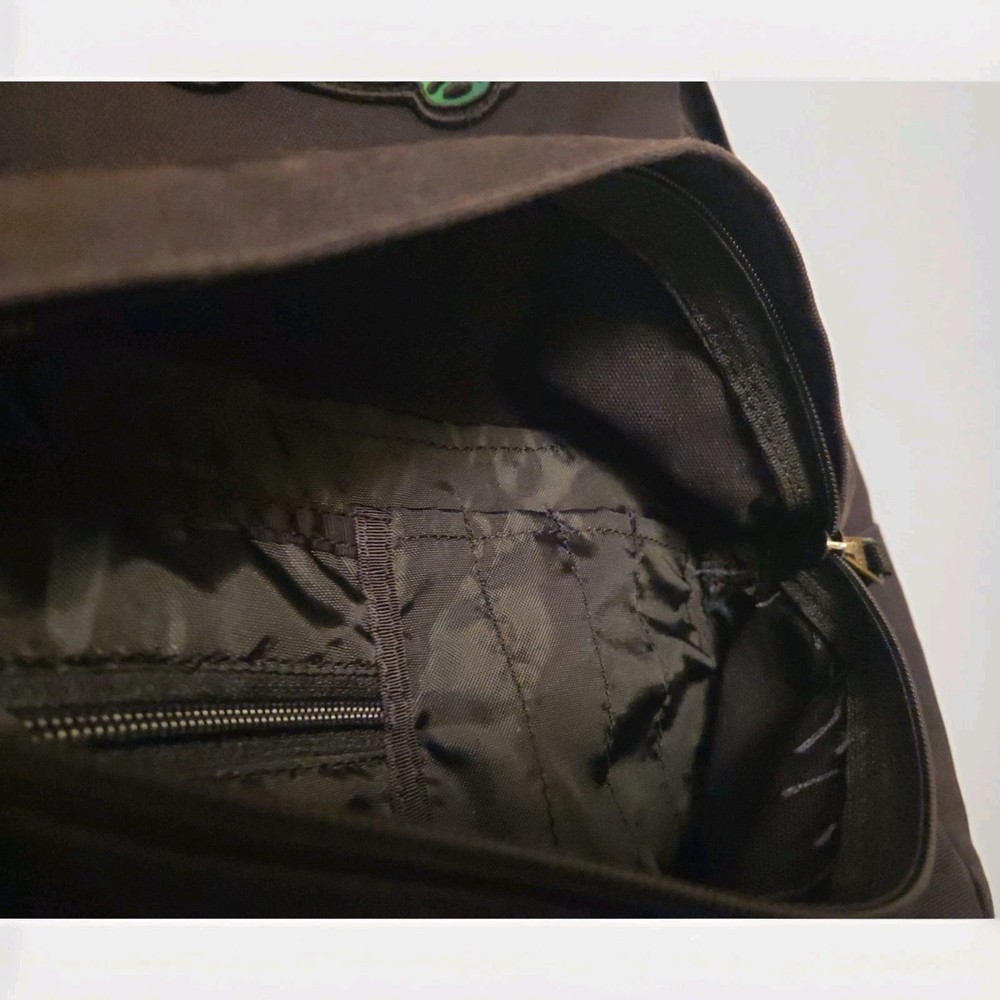Rare VANS Off the Wall Old Skool Backpack Blk W/ Rainbow Patch & Stitching