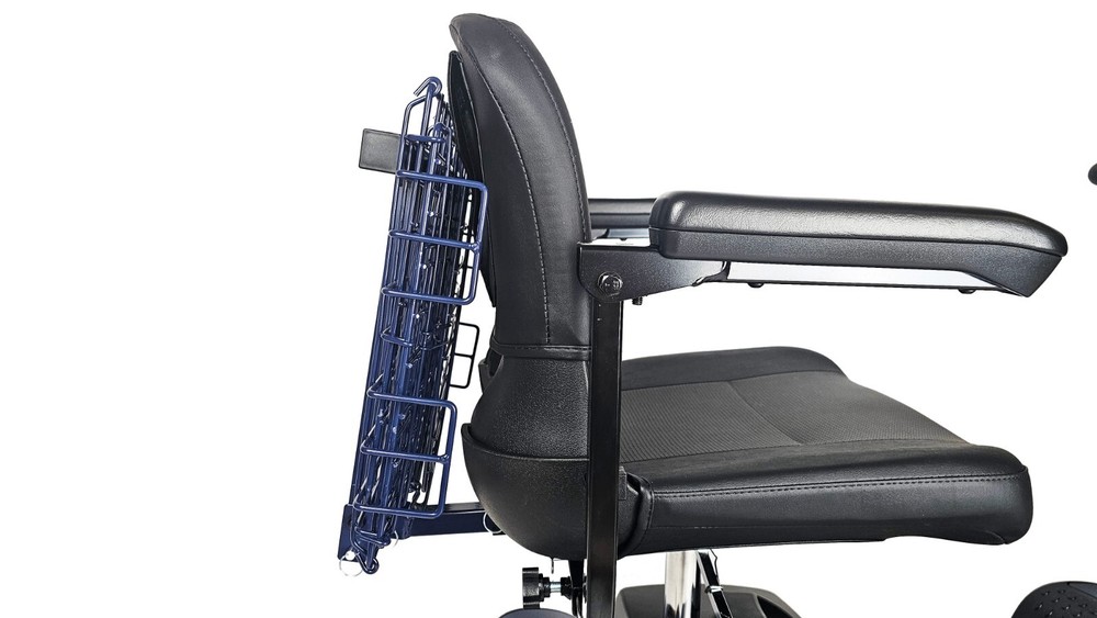 Foldable Folding Scooter Rear Basket & Rear View Mirror Pair BUNDLE - BLUE