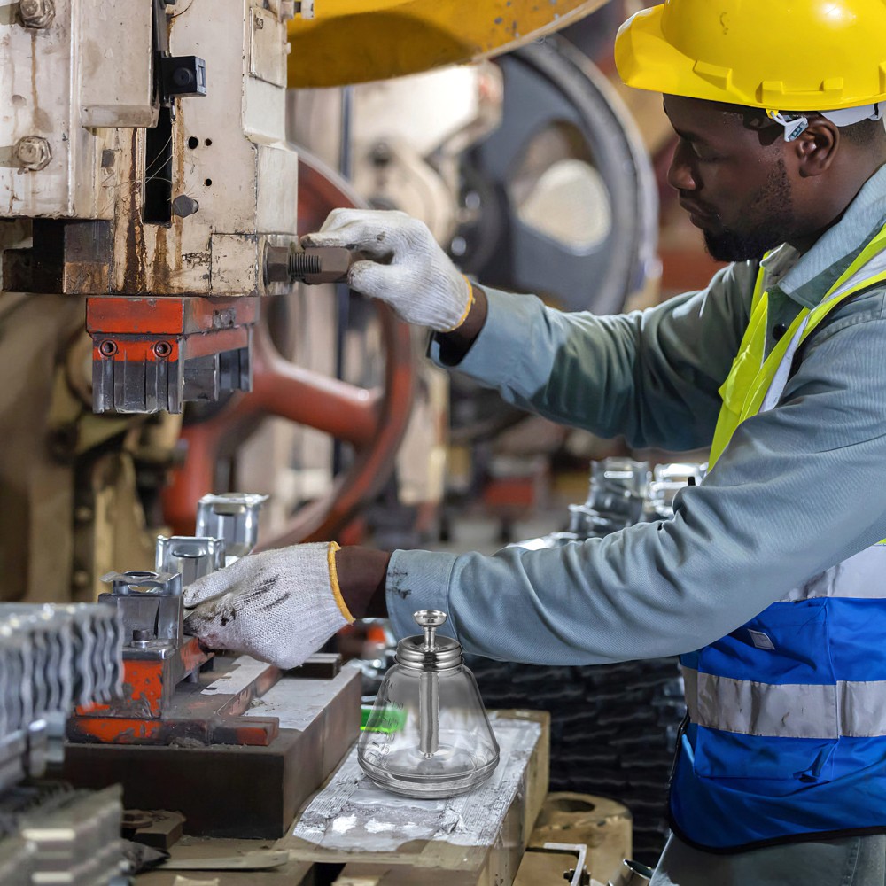 180 ML Push Glass Bottle Refillable Bottles Dispenser with Pump Small down