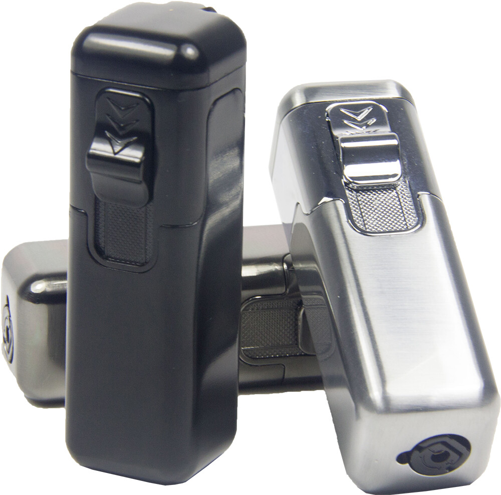 Cuboid Shaped Quad Flame Cigar Torch Lighter Adjustable Flame Refillable BLACK