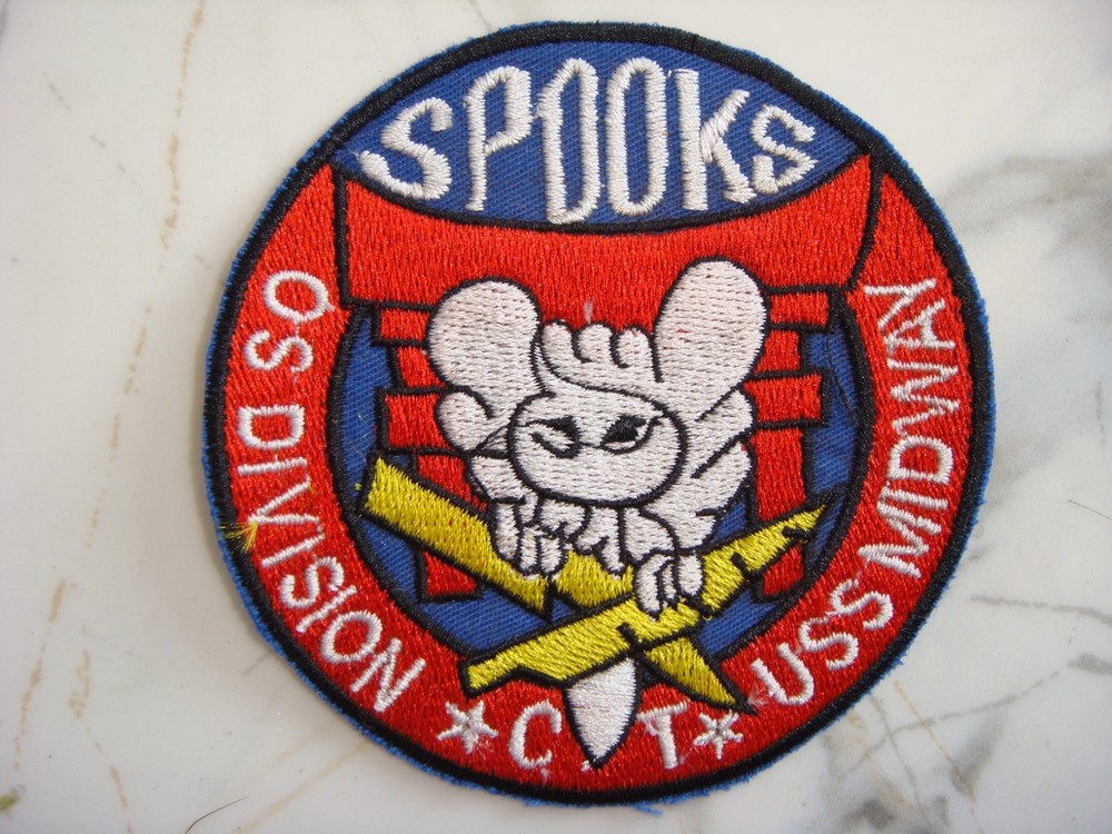 USS MIDWAY CRYPTOLOGIC TECHNICIAN CT SPOOKS, VIETNAM WAR PATCH