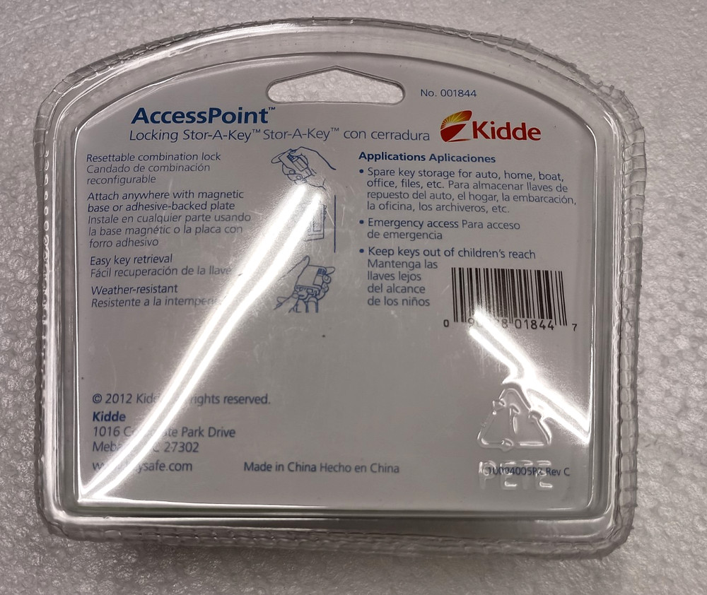 Kidde Access Point Locking Store-A-Key Magnetic Key Holder (NEW)