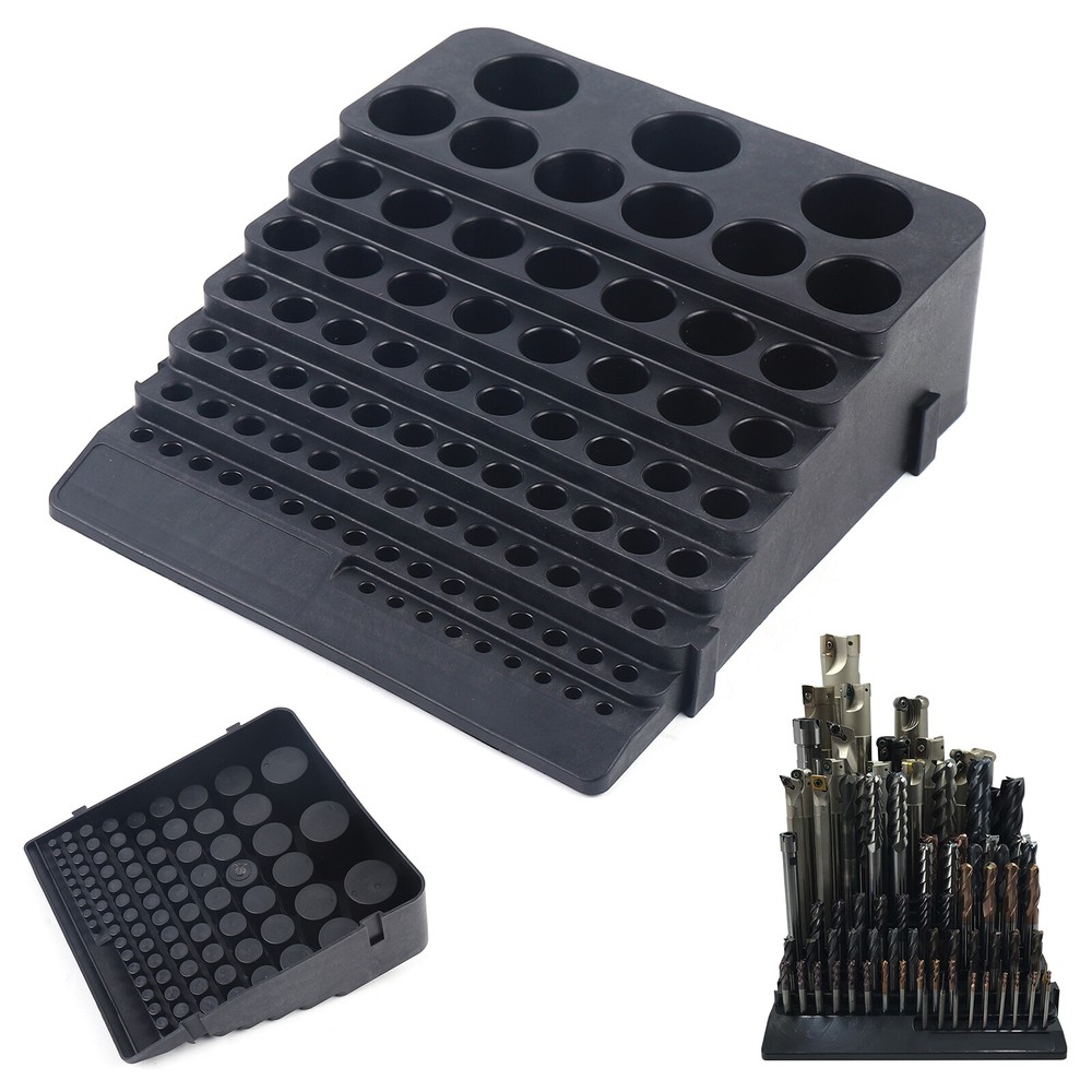 Storage Holder Drill Bit Collet Tool Box Rack Organizer Stand Container 84 Holes