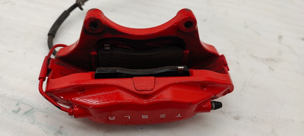 ⭕ 12-20 Tesla Model S Front Driver Side Performance Red Brake Caliper Left OEM