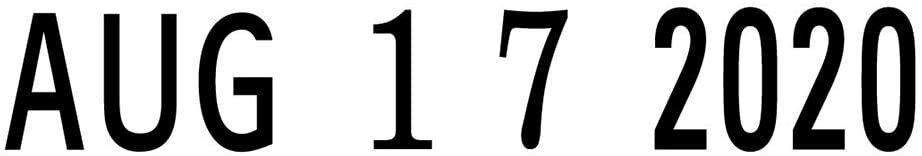 2000 PLUS® Self-Inking Date Line Dater Stamp, 1" x 5/32", Black Ink