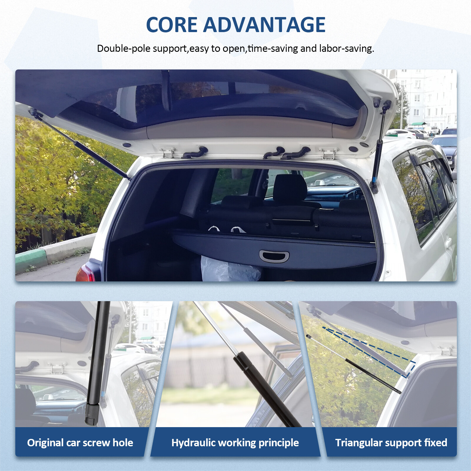 For 2002-2009 Chevy Trailblazer 4 Pcs Window + Liftgate Lift Supports Struts