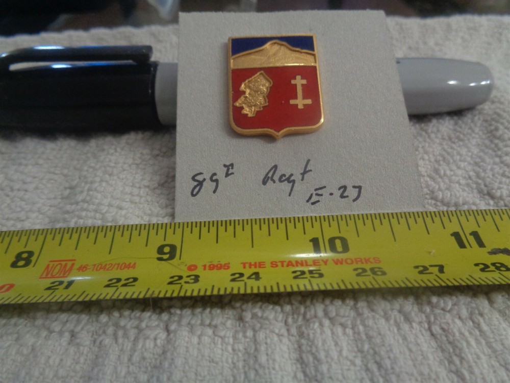 89th Regiment E-23 Unit Crest, DI, DUI (DRAW#117)