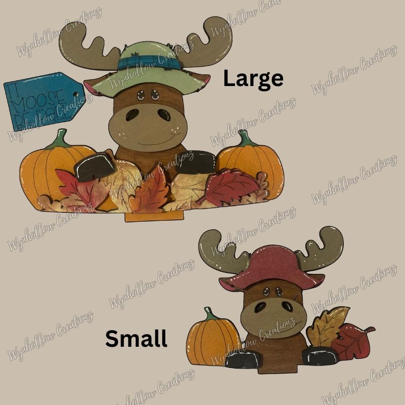 Fall Moose Interchangeable Basket Insert
