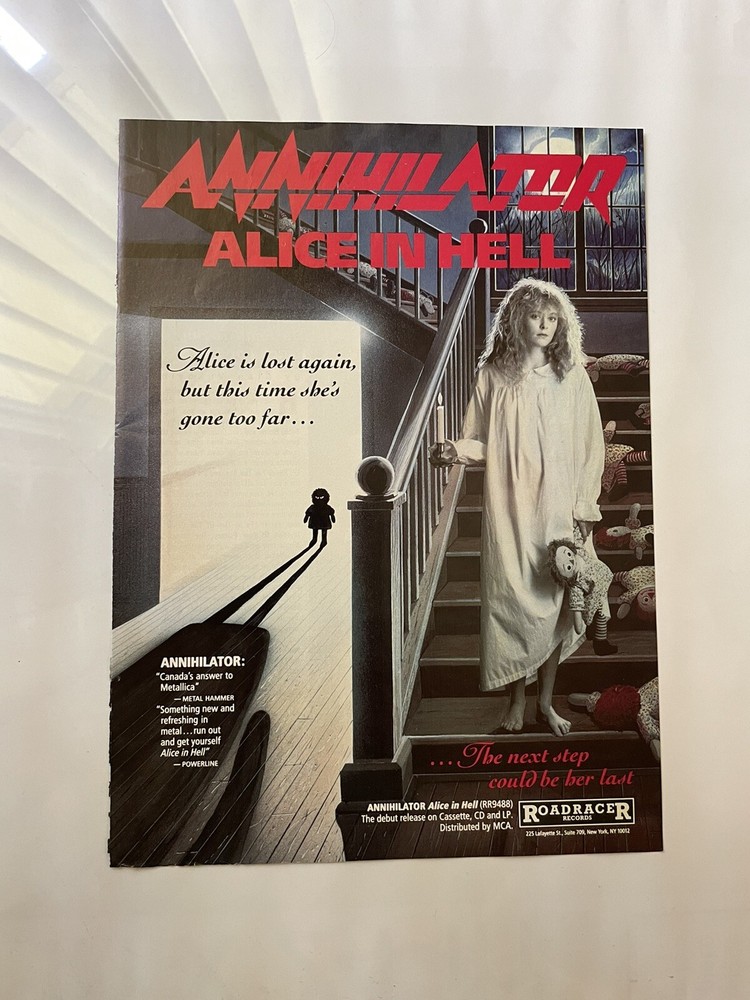 ANNIHILATOR AD VINTAGE 80,S VG SHAPE