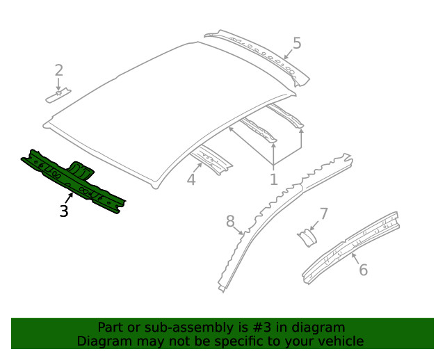 Genuine Subaru Windshield Header 53400FJ0019P