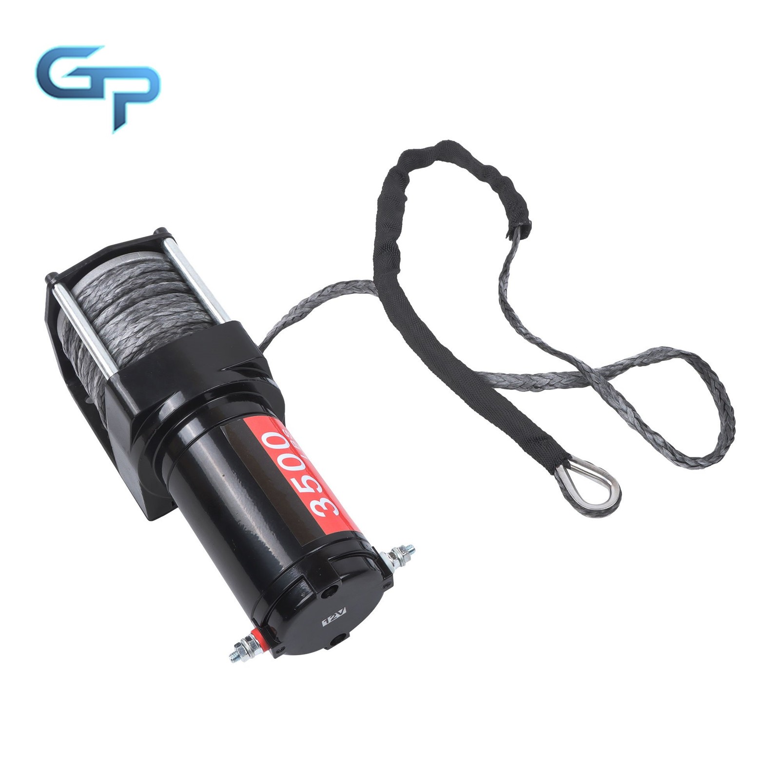 3500lbs 12VDC/1.5HP Synthetic Rope Electric Winch w/ Wireless+Wired Control