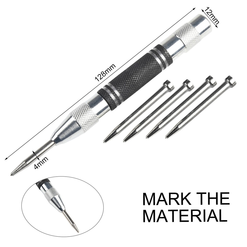 Adjustable Spring Loaded Centre Punch for Effortless Marking and Punching