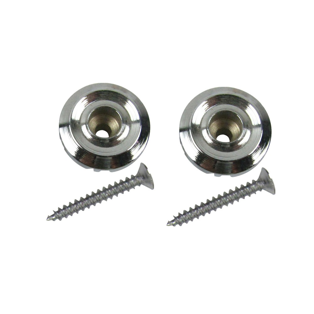 New 2pcs Bass Guitar String Tree Retainer String Guide Rondelle Chrome Metal
