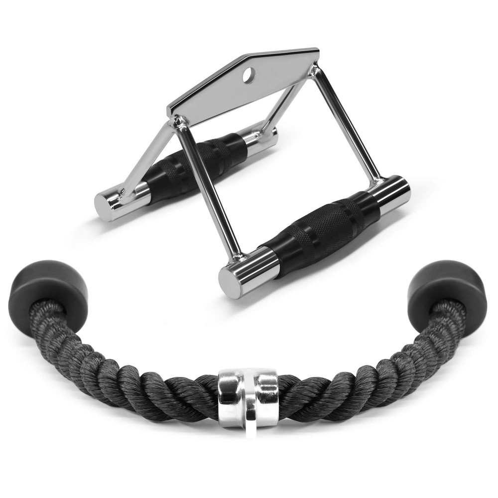 Yes4All Combo Double D Handle & Tricep Rope, B. D + TricepRope