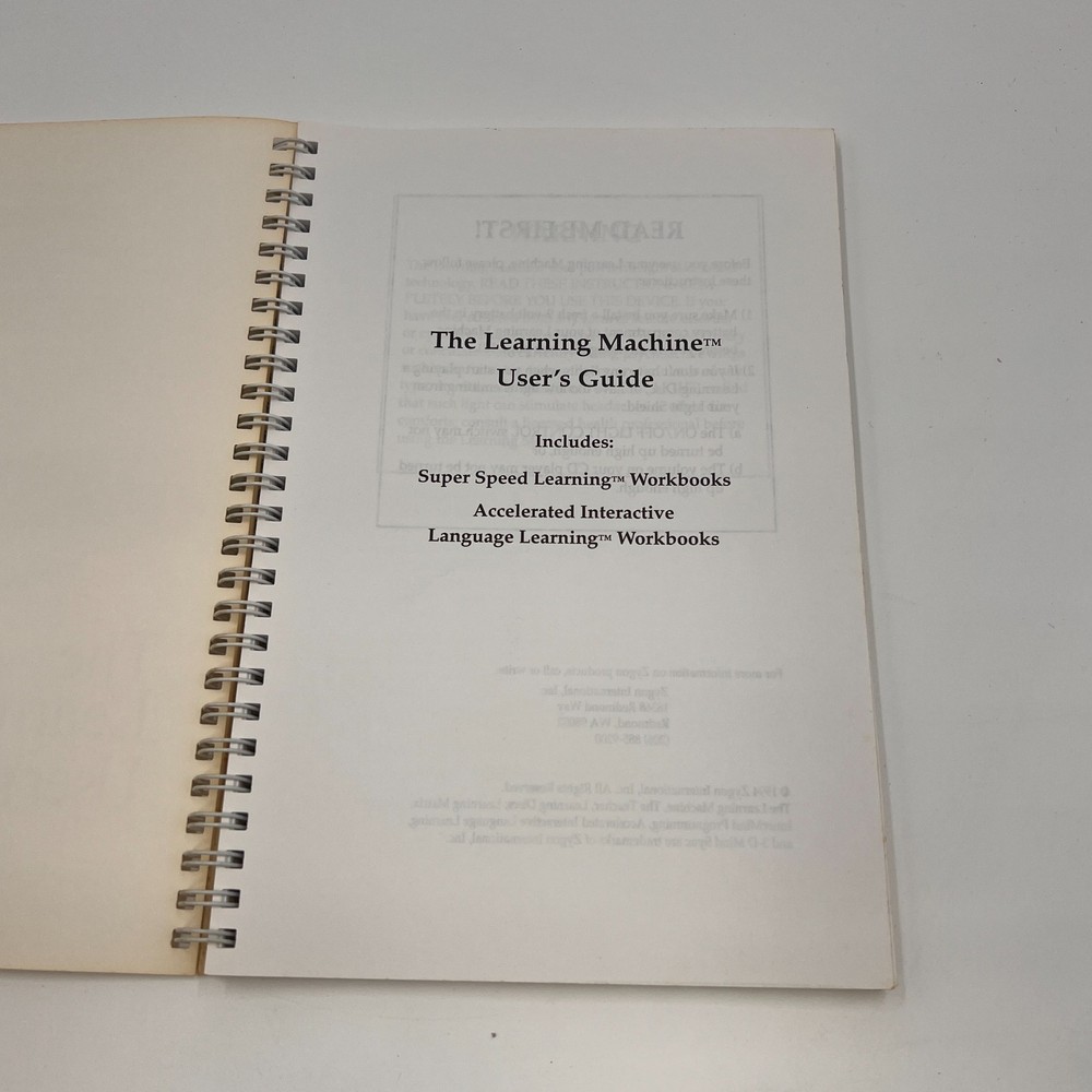 Vintage 1994 Zygon - The Learning Machine User's Guide SPEED LEARNING LANGUAGE
