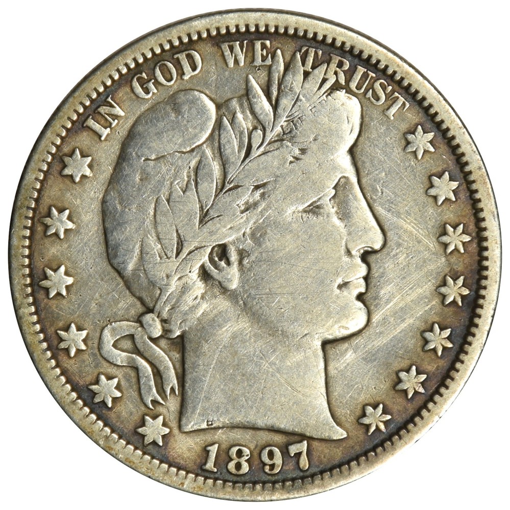 1897-S BARBER HALF DOLLAR ~ BOLD FINE!