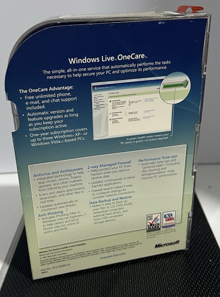 Microsoft XP + Vista 32-Bit PC + Windows Live One Care