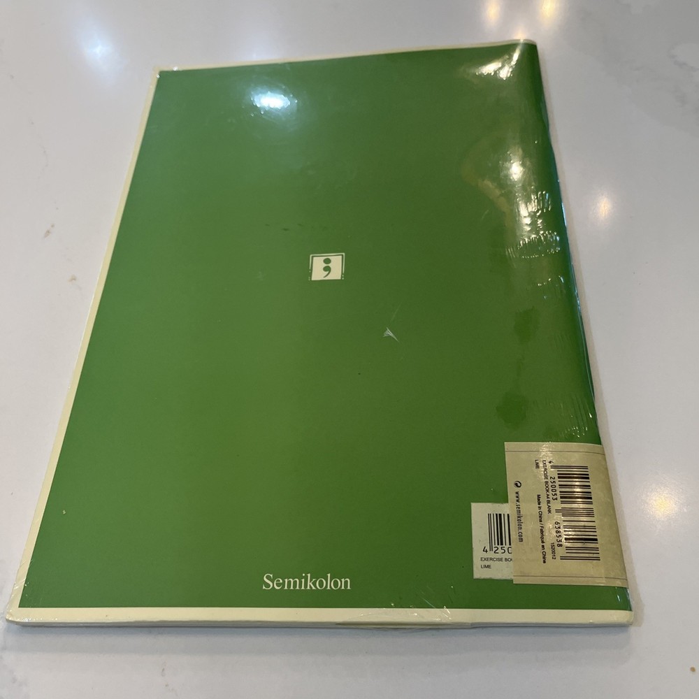 Semikolon Exercise Book A4 48 Sheets Lined And 2 Pockets Lime Green