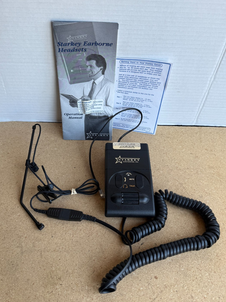 Starkey Earborne Headset Model E-4 w/User Manual