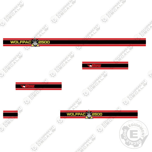 Fits Stone Wolfpac 2500 Decal Kit Roller Replacement Sticker Set
