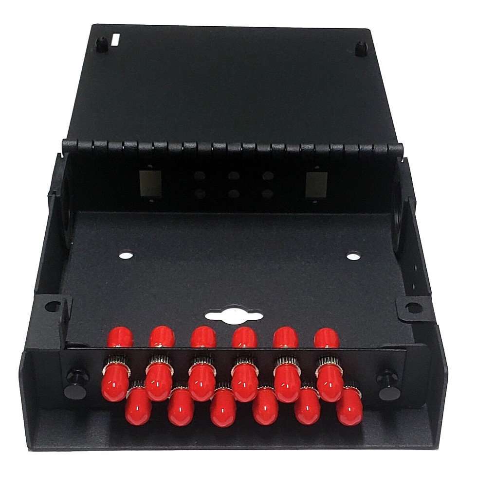 12 Fiber Wall Mount w/ 12 ST/UPC Adapters, Patch Only Singlemode and Mutimode