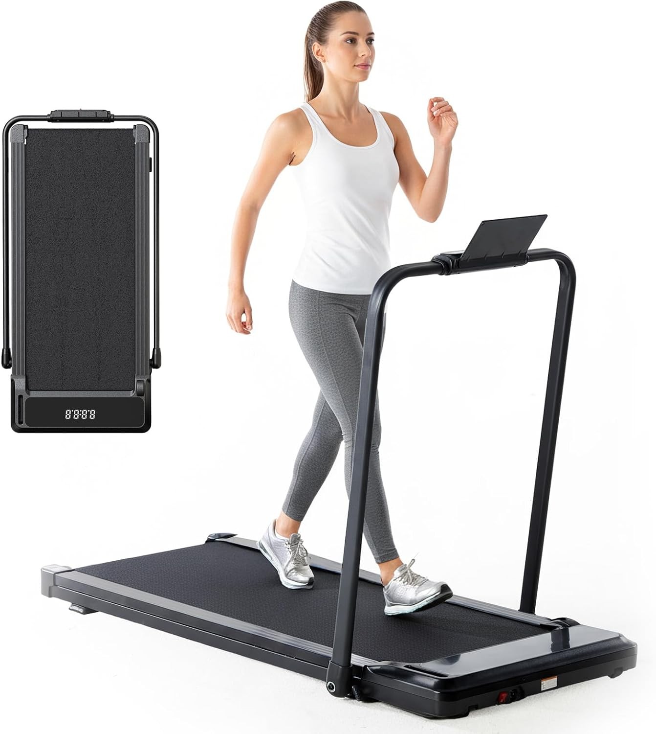 Compact Treadmill Quiet Under-Desk Walking Pad Slim & Portable Design for Home