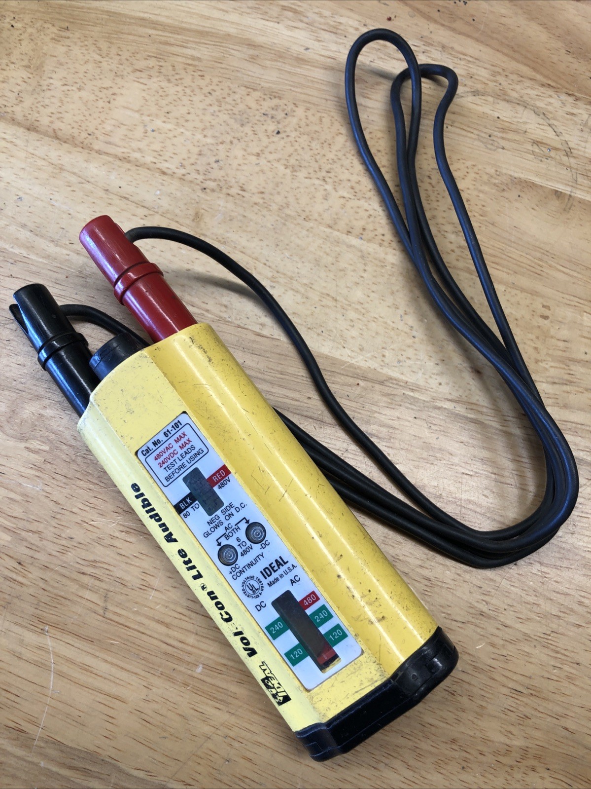 Ideal Tools VOLTAGE TESTER MODEL 61-101 Vol-con Lite Audible ‘Wiggy’ Meter