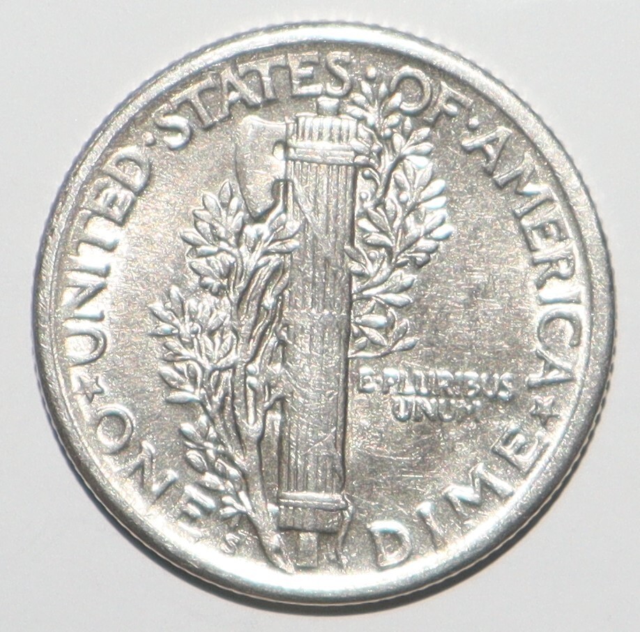 1918 S Mercury Dime AU (E171)