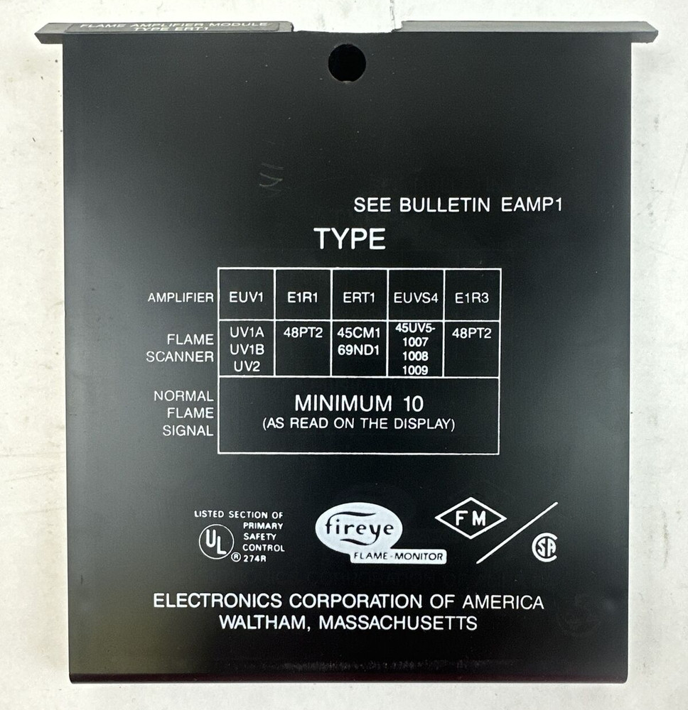FIREYE FLAME AMPLIFIER MODULE TYPE ERT1