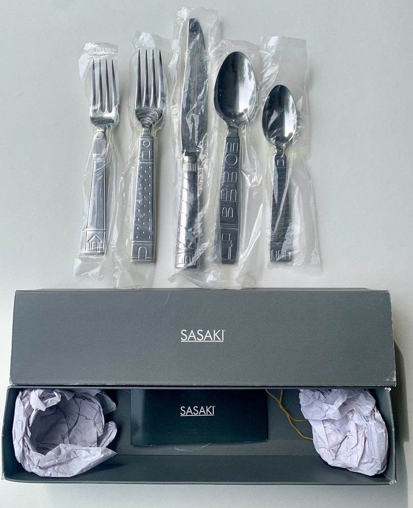 Sasaki Sienna 5 pc Place Setting Stainless Flatware Robert AM Stern Design