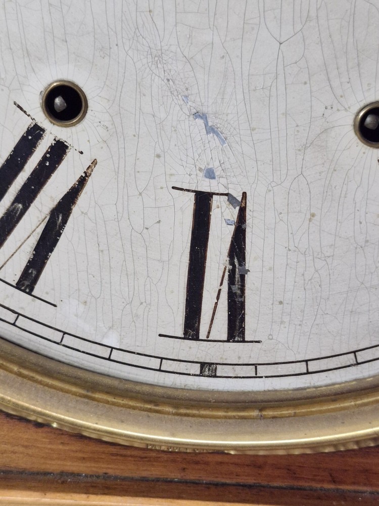 Antique Drop Dial Wood Wall Clock