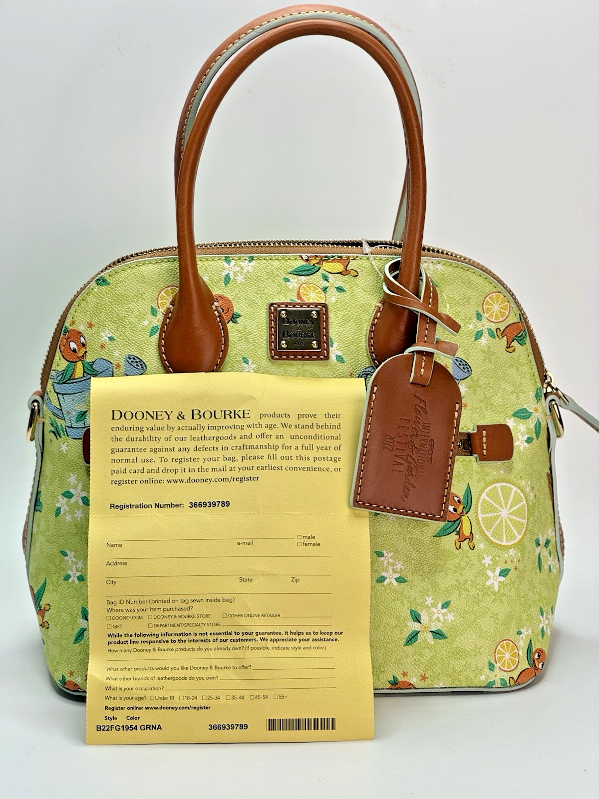 Disney DOONEY & BOURKE Flower Garden Festival 2022 Satchel Crossbody bag NEW