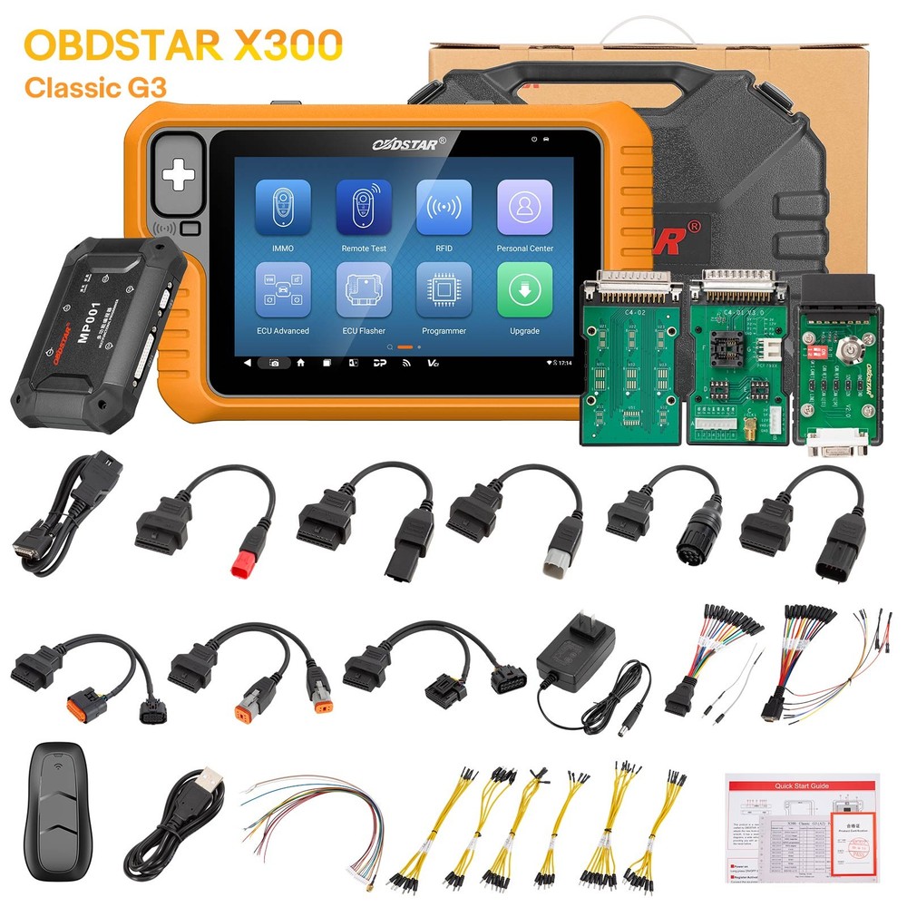 OBDSTAR X300 Classic G3 Full Version Support Cluster Calibration, E/C/U Flasher