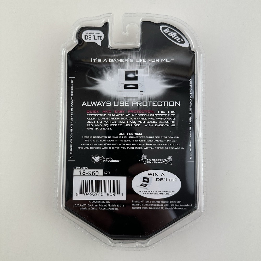 DS Lite Intec Screen Armor Screen Protector NEW FACTORY SEALED