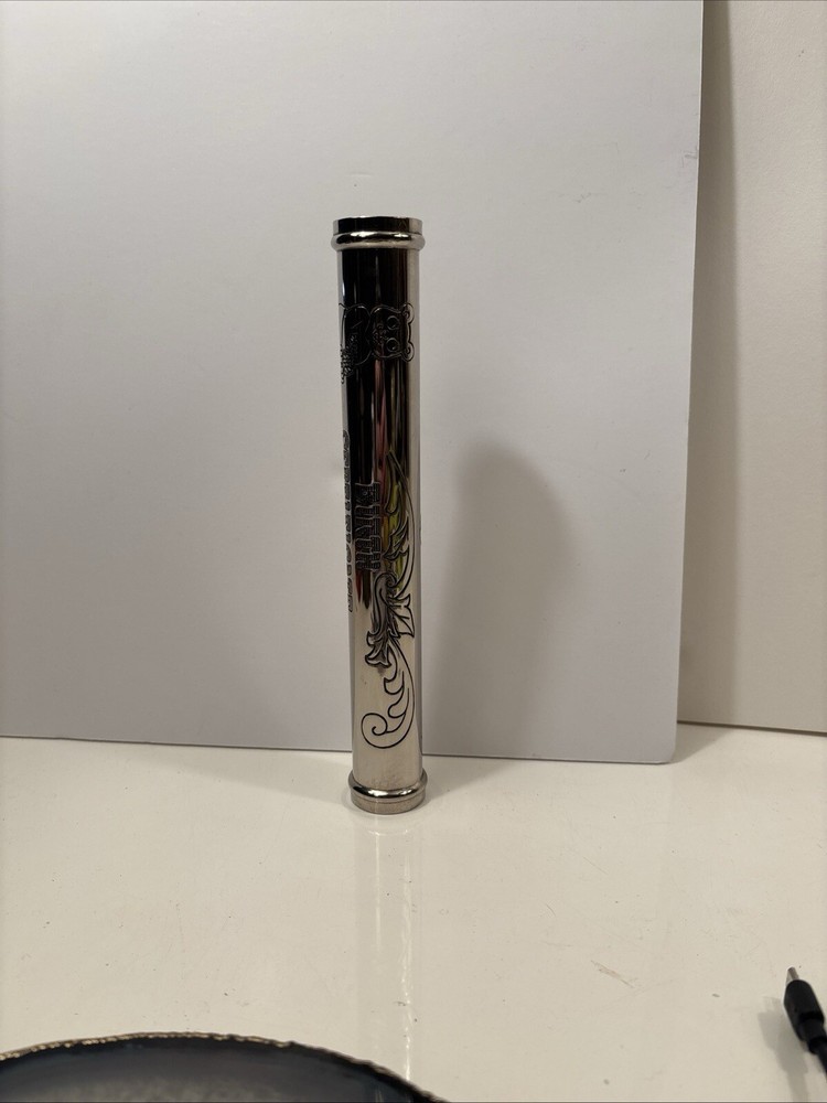 Vtg Godinger Silver Birth Certificate Scroll Tube 8.5 In X 1.25 Silver Plate